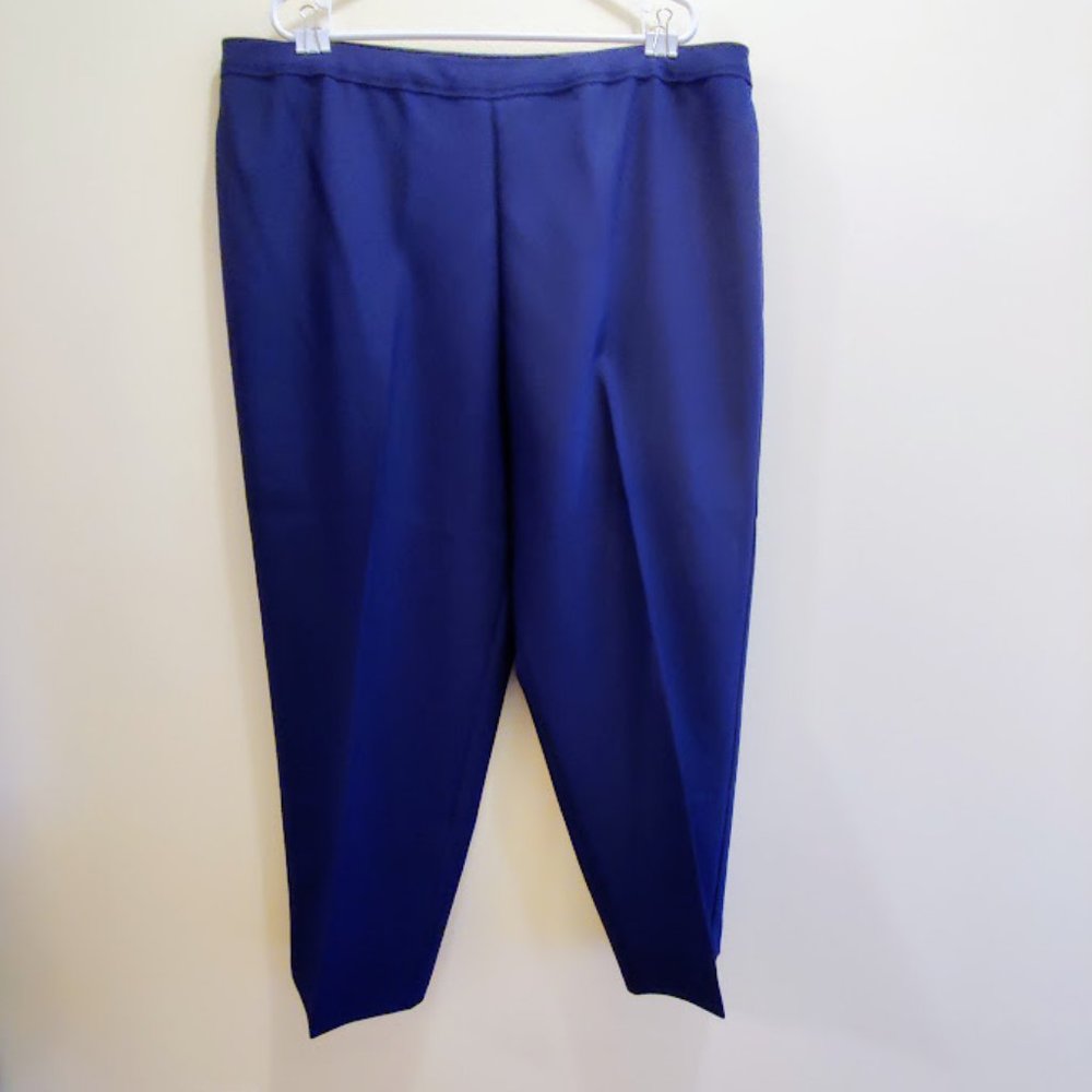 *NWOT*  Bend Over Casual/Dress Pull on Pants, Stretch, Plus, Navy Blue, Sz 46 - Picture 2 of 9